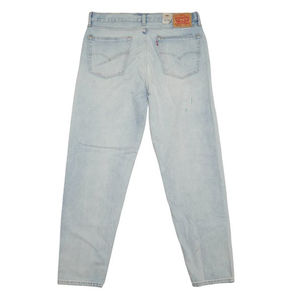 Levis 550 Relaxed Fit Men's Tapered Leg Jeans Size 38x34 Light Wash Paint Denim - Picture 4 of 10